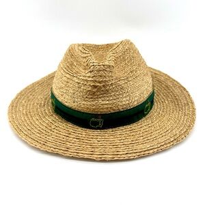 Masters Golf Straw Hat with Dark Green Band